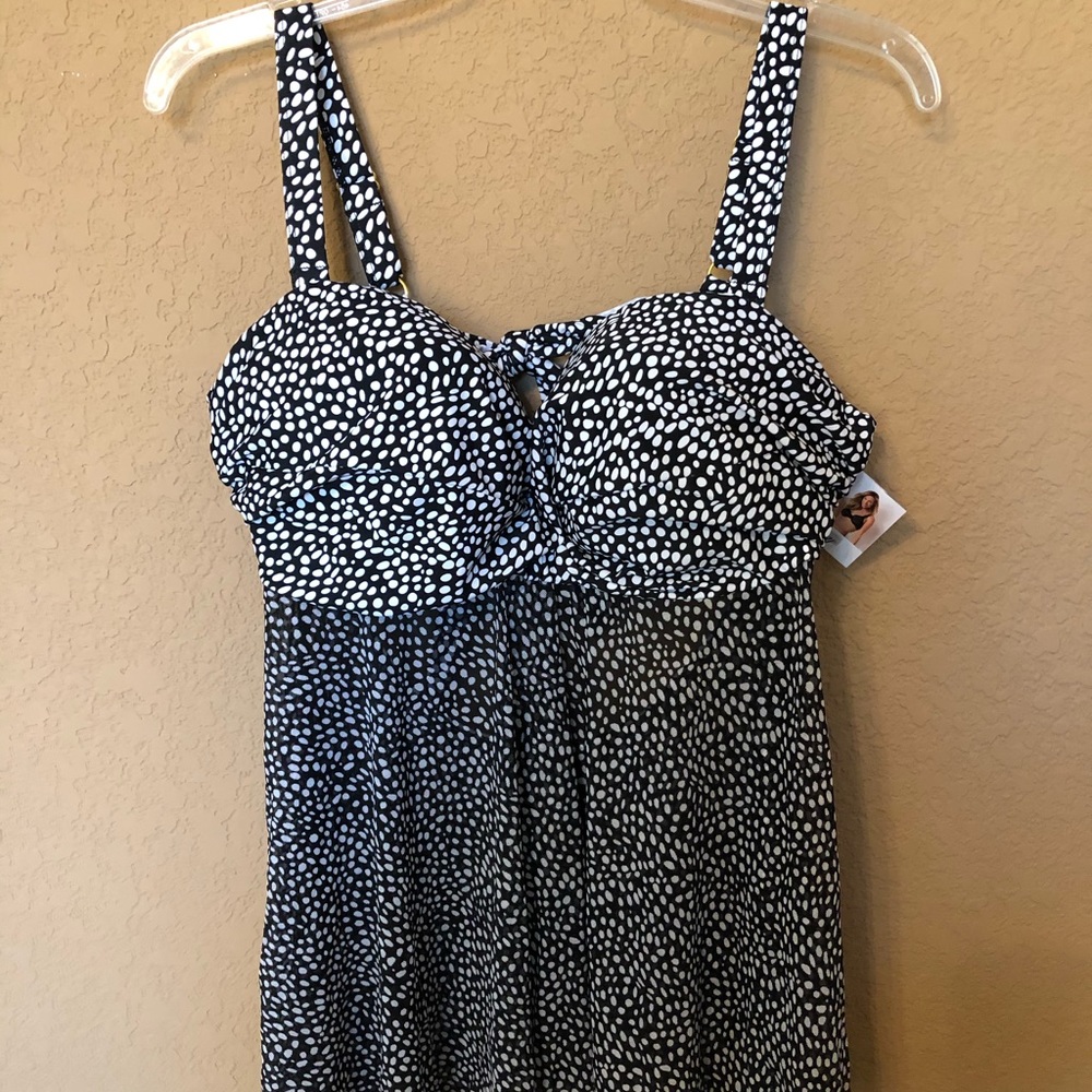 Smart & Sexy chiffon swim top XL
